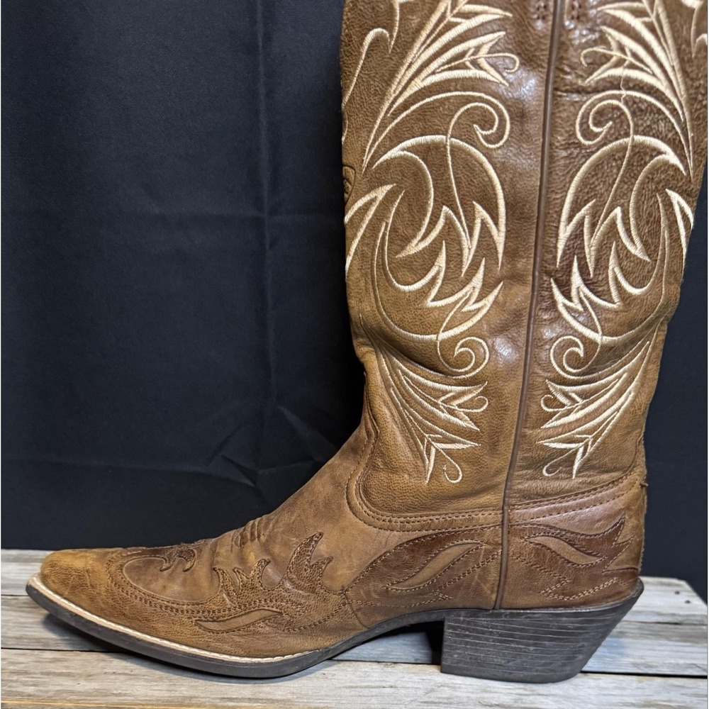 Ariat Womens Brown Leather Western Mid Calf Pointed Toe Boots 10005920 Size 9 - Picture 8 of 13